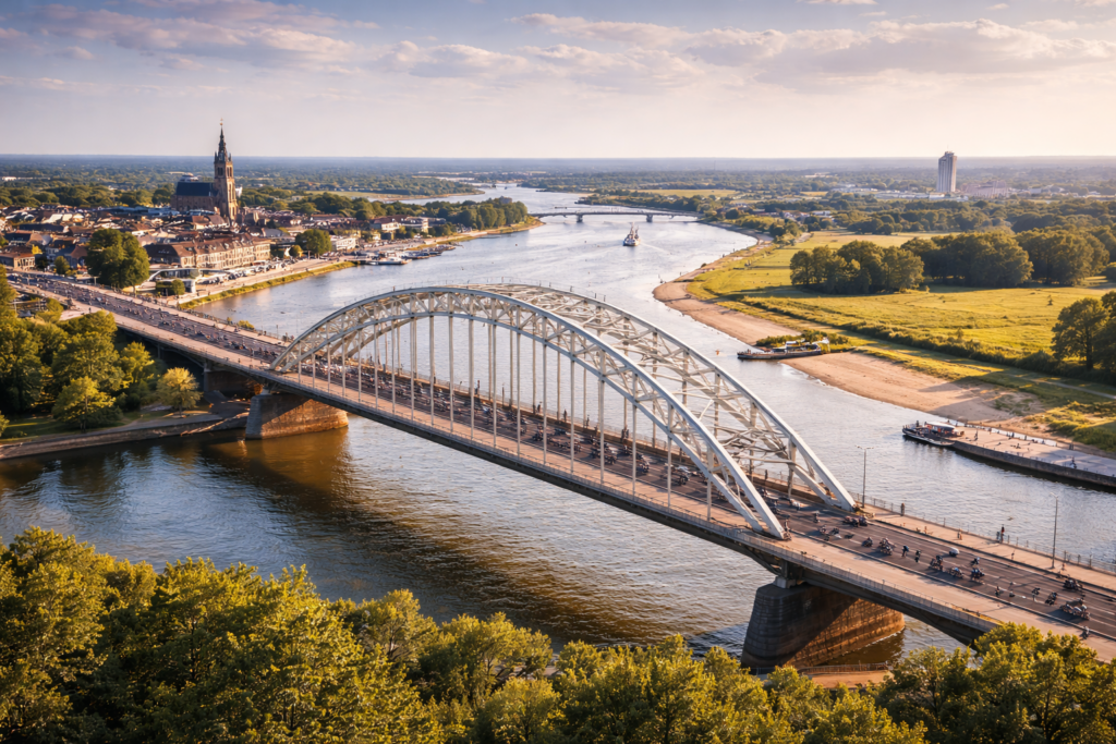 Brug over de Waal in Gelderland